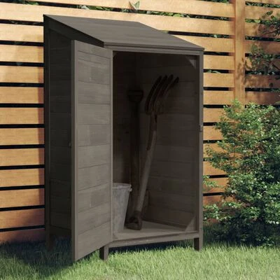 VidaXL Remise de jardin Anthracite 55x52x112 cm Bois de sapin solide – Image 2