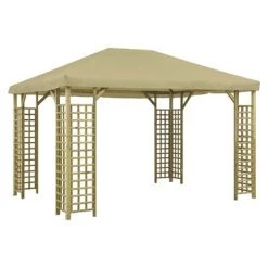 VidaXL Belvédère 4x3 m Beige