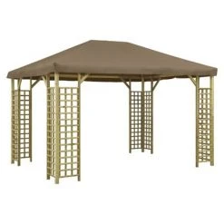 VidaXL Belvédère 4x3 m Taupe