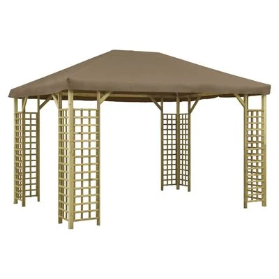 VidaXL Belvédère 4x3 m Taupe