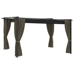 VidaXL Belvédère 4x3 m Taupe