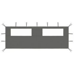 VidaXL Paroi latérale de belvédère avec fenêtres 6x2 m Anthracite