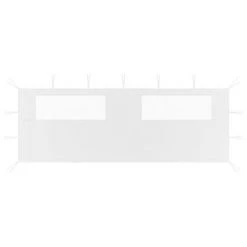 VidaXL Paroi latérale de belvédère avec fenêtres 6x2 m Blanc