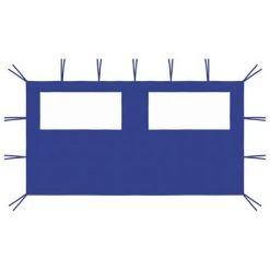 VidaXL Paroi latérale de belvédère avec fenêtres 4x2 m Bleu