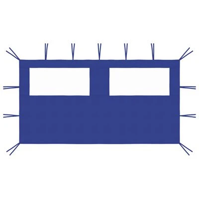 VidaXL Paroi latérale de belvédère avec fenêtres 4x2 m Bleu