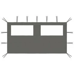 VidaXL Paroi latérale de belvédère avec fenêtres 4x2 m Anthracite