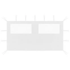 VidaXL Paroi latérale de belvédère avec fenêtres 4x2 m Blanc