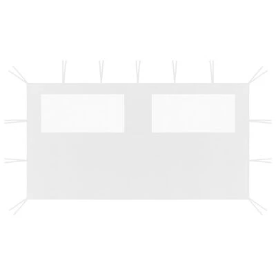 VidaXL Paroi latérale de belvédère avec fenêtres 4x2 m Blanc