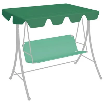 VidaXL Toit de rechange de balançoire Vert 150/130x70/105 cm – Image 2