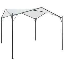 VidaXL Belvédère 3x3x2,6 m Blanc 180 g/m²