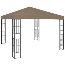 VidaXL Belvédère 3x3 m Taupe