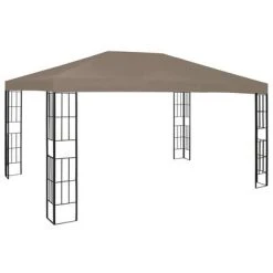 VidaXL Belvédère 4x3 m Taupe
