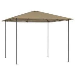 VidaXL Belvédère 3x3x2,6 m Taupe 160 g/m²