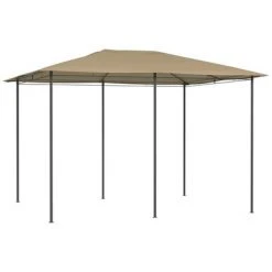 VidaXL Belvédère 3x4x2,6 m Taupe 160 g/m²