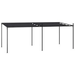 VidaXL Belvédère avec toit rétractable 600x300x233 cm Anthracite