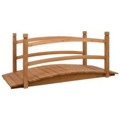 VidaXL Pont de jardin 140x60x60 cm Bois de sapin massif