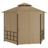 VidaXL Belvédère avec parois 3,1x2,7 m Taupe
