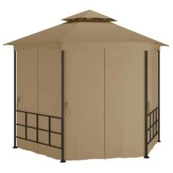 VidaXL Belvédère avec parois 3,1x2,7 m Taupe