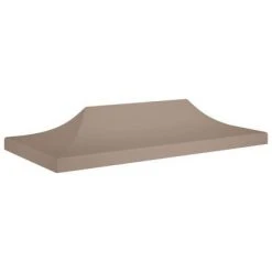 VidaXL Toit de tente de réception 6x3 m Taupe 270 g/m²