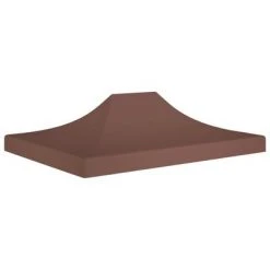 VidaXL Toit de tente de réception 4,5x3 m Marron 270 g/m²