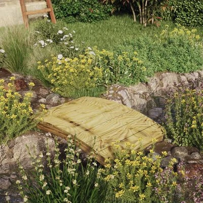 VidaXL Pont de jardin 110x74 cm Bois massif de pin imprégné – Image 2