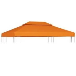 VidaXL Toile de remplacement de belvédère 310 g/m² Orange 3x4 m