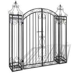 VidaXL Portillon ornemental de jardin Fer forgé 122 x 20,5 x 134 cm