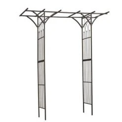 VidaXL Voûte de jardin Métal 114x66x232 cm Noir