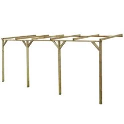 VidaXL Pergola à appentis 2 x 5 x 2,2 m Bois