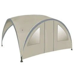 Bo-Camp Paroi latérale avec porte pour abri de réception Petit Beige