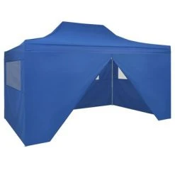 VidaXL Tente pliable avec 4 parois latérales 3 x 4,5 m Bleu