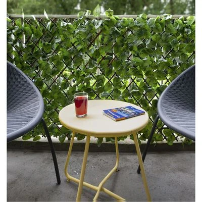 Nature Treillis de jardin avec feuilles vertes de laurier 90x180 cm – Image 2