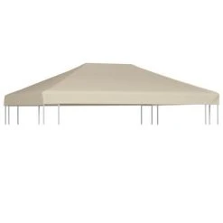 VidaXL Couverture de dessus de belvédère 310 g / m² 4x3 m Beige