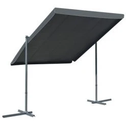 VidaXL Tonnelle avec toit rétractable 350x253x196 cm Anthracite