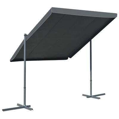 VidaXL Tonnelle avec toit rétractable 350x253x196 cm Anthracite