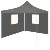 VidaXL Tente de réception escamotable avec 2 parois 3x3 m Anthracite