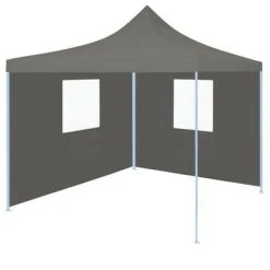 VidaXL Tente de réception escamotable avec 2 parois 3x3 m Anthracite