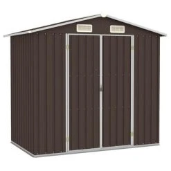 VidaXL Abri de jardin Marron 205x129x183 cm Acier galvanisé