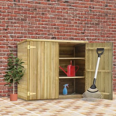 VidaXL Abri à outils de jardin 135x60x123 cm Pinède imprégnée – Image 2