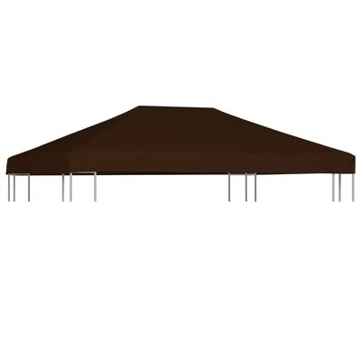 VidaXL Toile supérieure de gazebo 310 g/m² 3x4 m Marron