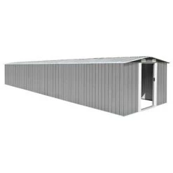 VidaXL Abri de jardin Gris 257x779x181 cm Acier galvanisé