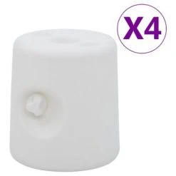 VidaXL Poids de tonnelle 4 pcs PE Blanc
