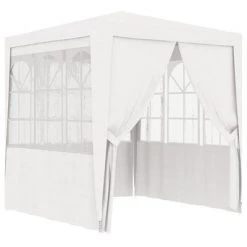 VidaXL Tente de réception avec parois latérales 2,5x2,5m Blanc 90 g/m²
