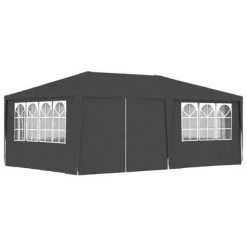 VidaXL Tente de réception et parois latérales 4x6 m Anthracite 90 g/m²