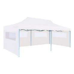 VidaXL Tente de réception pliable avec parois 3 x 6 m Acier Blanc