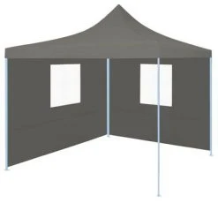 VidaXL Tente de réception pliable avec 2 parois 2x2 m Acier Anthracite