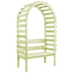 VidaXL Pergola de jardin avec banc 130x60x230 cm Pin imprégné