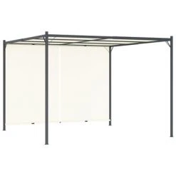 VidaXL Pergola avec toit réglable Crème Blanc 3x3 m Acier