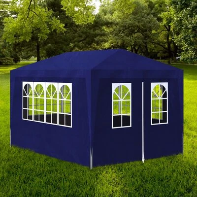VidaXL Tente de réception 3 x 4 m Bleu – Image 2