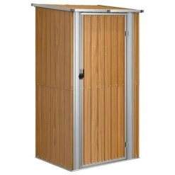 VidaXL Abri de jardin Marron 118,5x97x209,5 cm Acier galvanisé